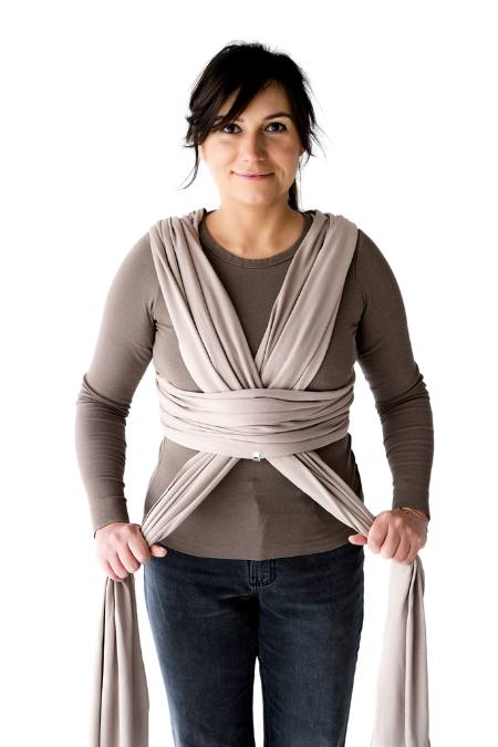 Step 6: Cross under pouch