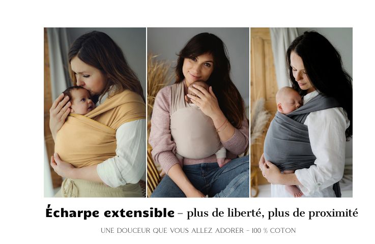 Quelle écharpe de portage extensible pour nouveau-né et bébé ? Portage confortable dès les premiers jours