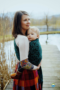 Little Frog Ring Sling - Emerald Edelweiss - taille M (2,1 m)