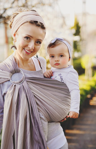 Ring sling Bamboo Quartz  - size S (1,7m)