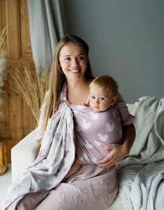 Ring sling Hazy Love Rose - size M (2 m) /2nd class