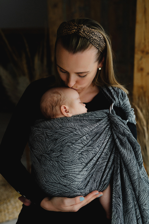 Ring Sling Linen Night Wildness - taille M (2 m)