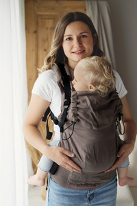 Porte-bébé en lin Prime - Pure Linen Frappe