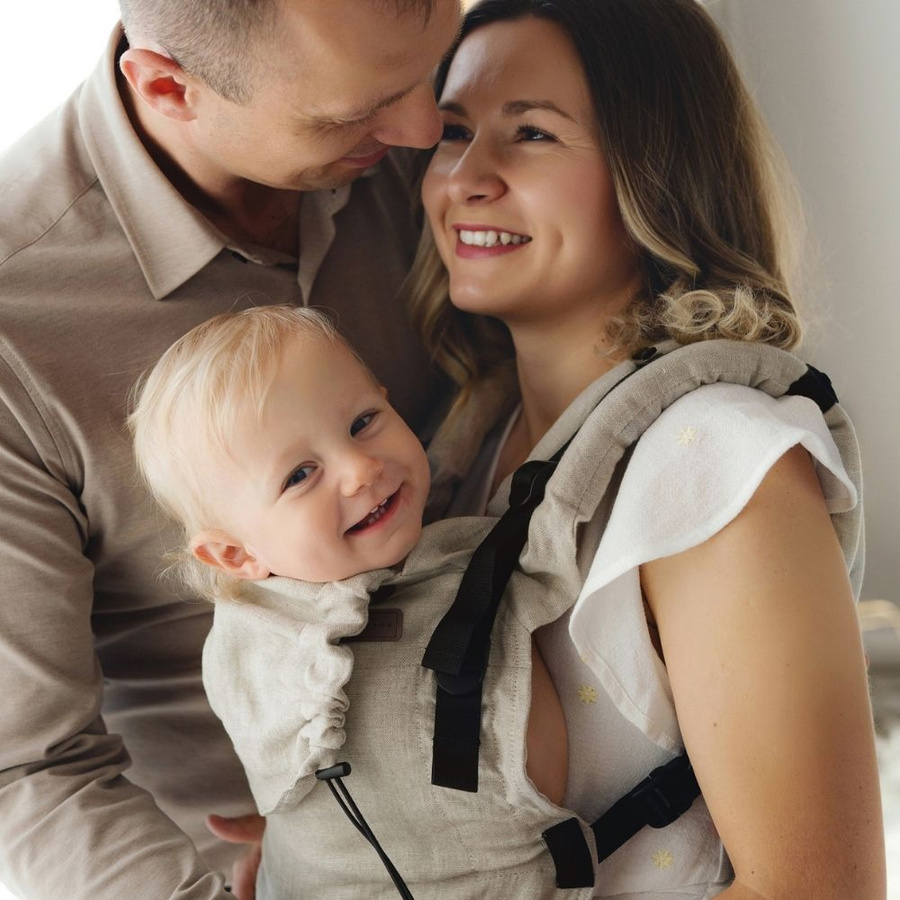 Porte-bébé en lin Prime - Pure Linen Dune