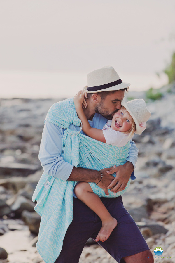 Ring Sling Turquoise Cube - taille M (2m) /2e choix