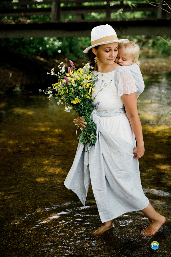 Écharpe de portage Linen Silver Wildness - taille 6 DEMO
