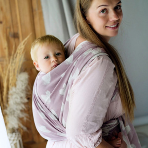 Écharpe de portage Hazy Love Rose - taille 4