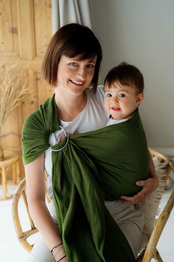Ring Sling Pure Linen Moss - taille M (2 m)