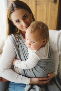 Grey Gray Moonstone Baby Wrap – 4.6 m | for newborns and infants