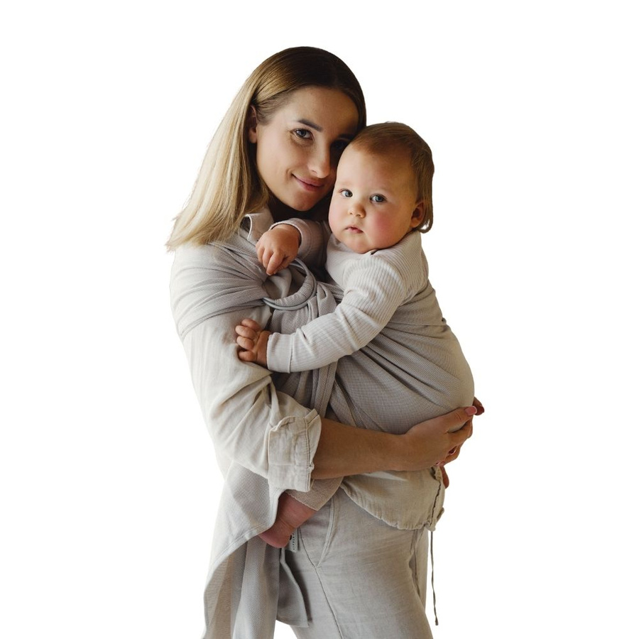 Beige Moonstone M – une écharpe ring sling intemporelle dans une teinte beige