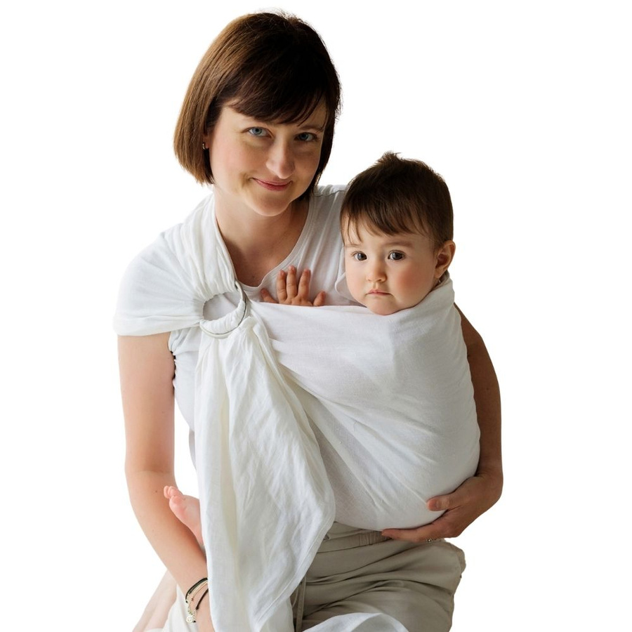 Ring Sling Pure Linen White - taille M (2 m)