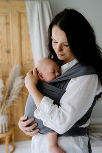 Lava Grey Stretchy Baby Wrap – comfortable and safe for newborns