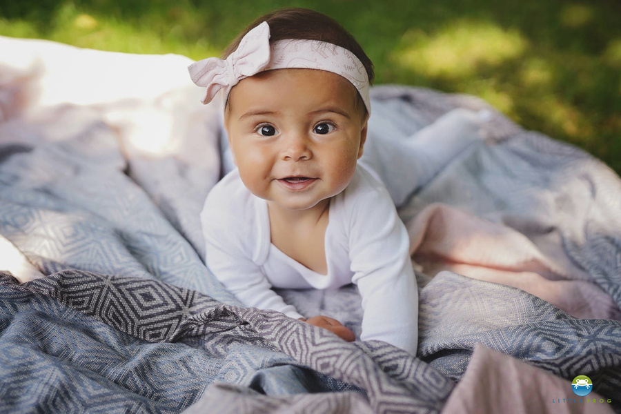 Baby Sling Linen Foggy Cube size 6