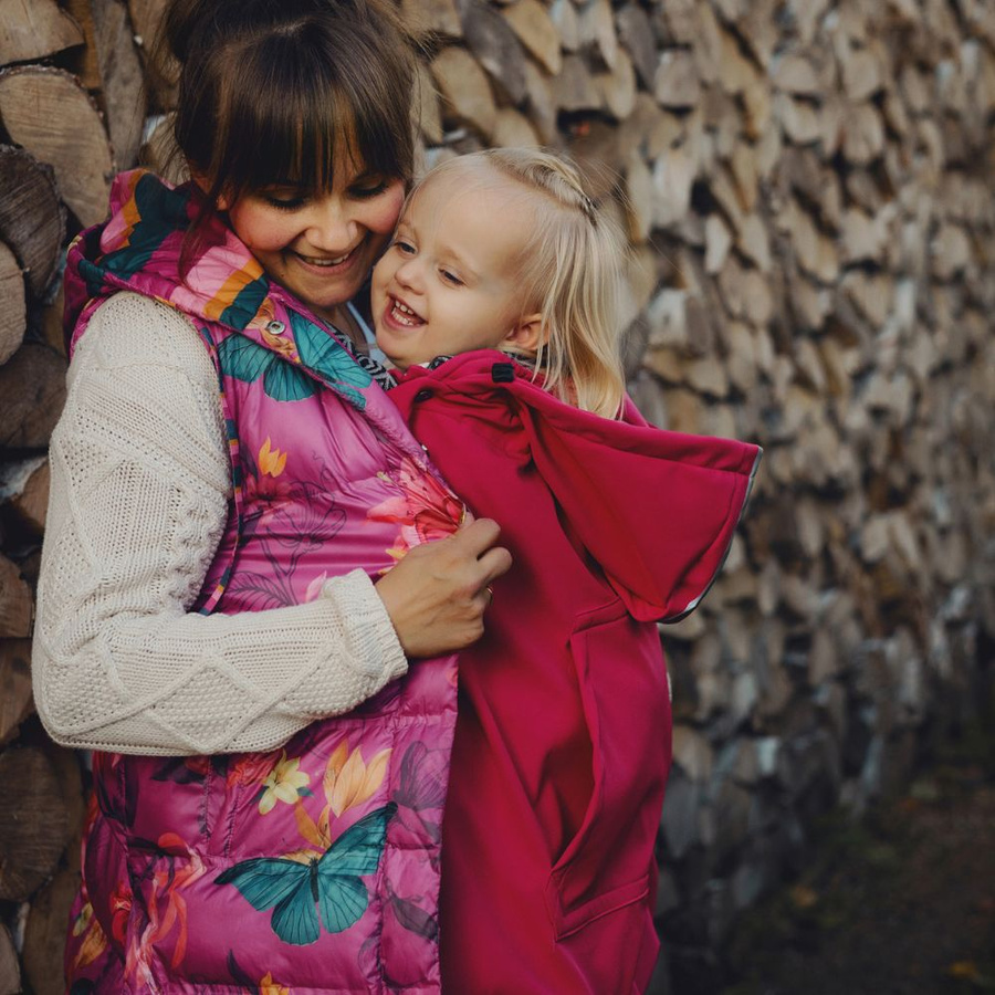 Babywearing Cover (softshell) - Magenta 