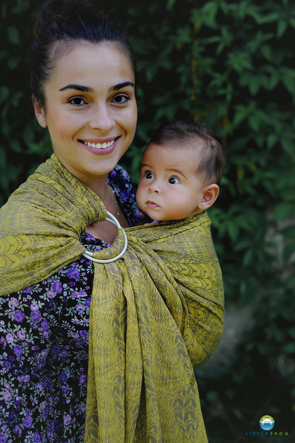 Little Frog ring sling Golden Boho - size M (2 m)