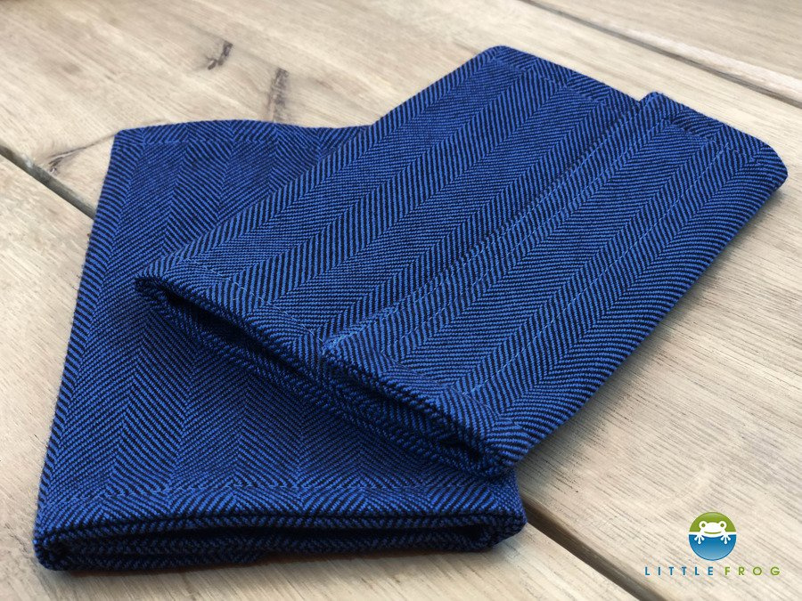 Drool Pads for Little Frog Carrier - Navy Blue Herringbone