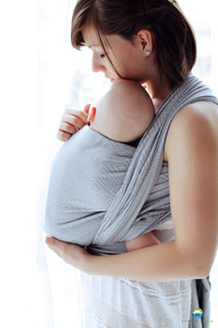 Little Frog Baby Sling - Grey Cube size 9