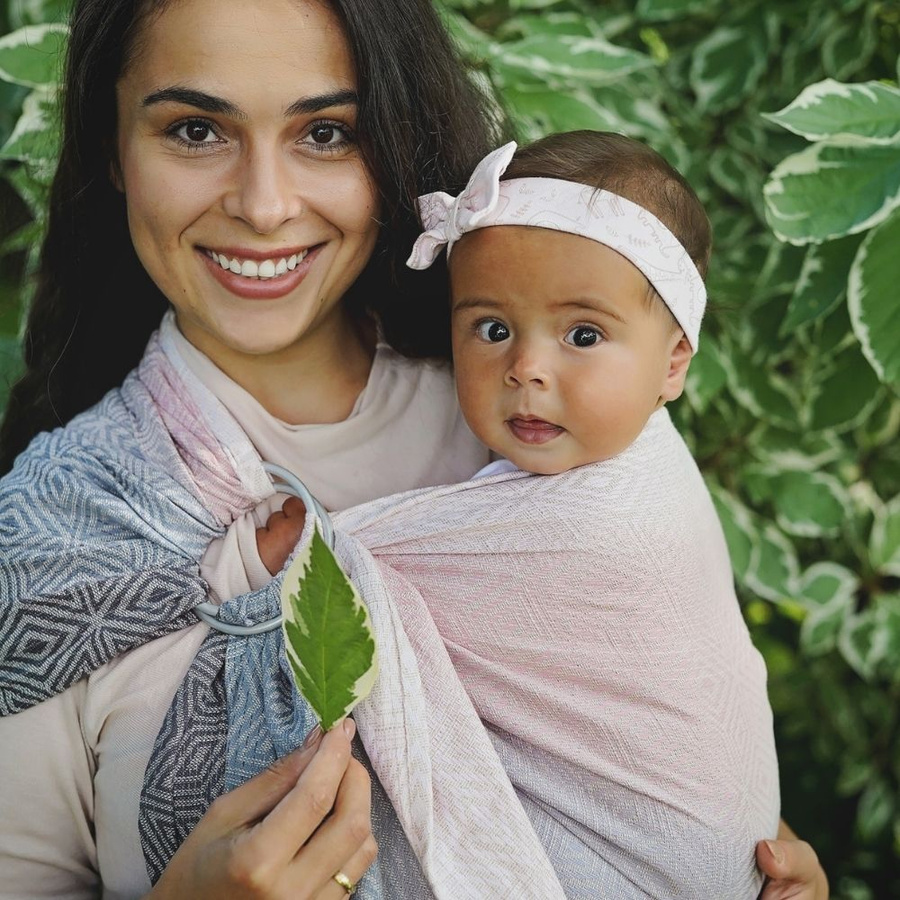Ring Sling Cotton Foggy Cube - taille M (2 m)