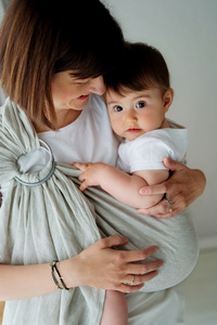 Ring Sling Pure Linen Greige - taille M (2 m)