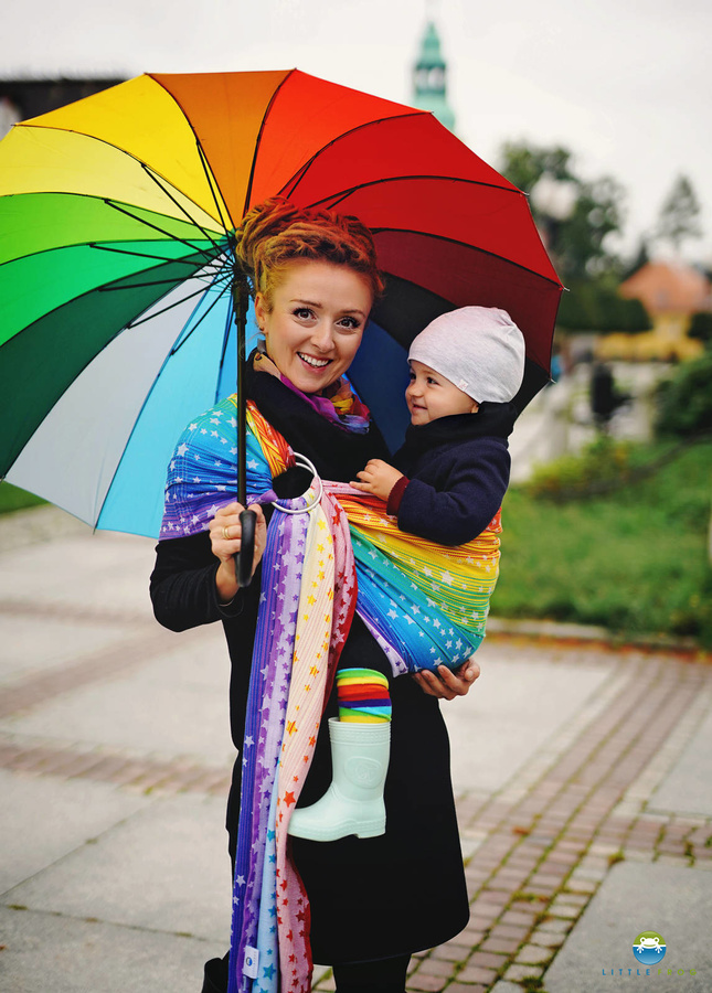 Ring Sling Rainbow Stars - taille S (1,7 m)
