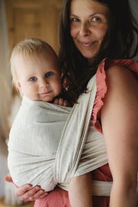 Écharpe de portage Linen Summer Meadow - taille 4 / 2e choix