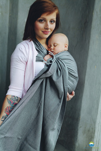 Ring Sling Graphite Herringbone - taille M (2m)