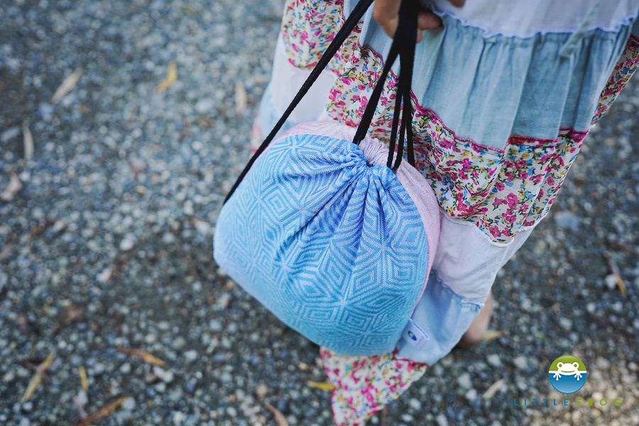 Drawstring Bag for wrap/sling - Elafonisi Cube