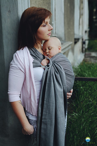 Ring sling Graphite Herringbone - size S (1,7 m)