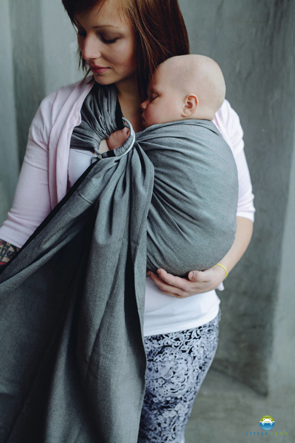 Ring sling Graphite Herringbone - size M (2 m)