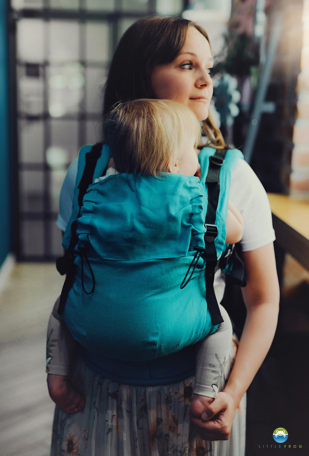 Porte-bébé ergonomique Prime Pure Linen Hawaiian Waters