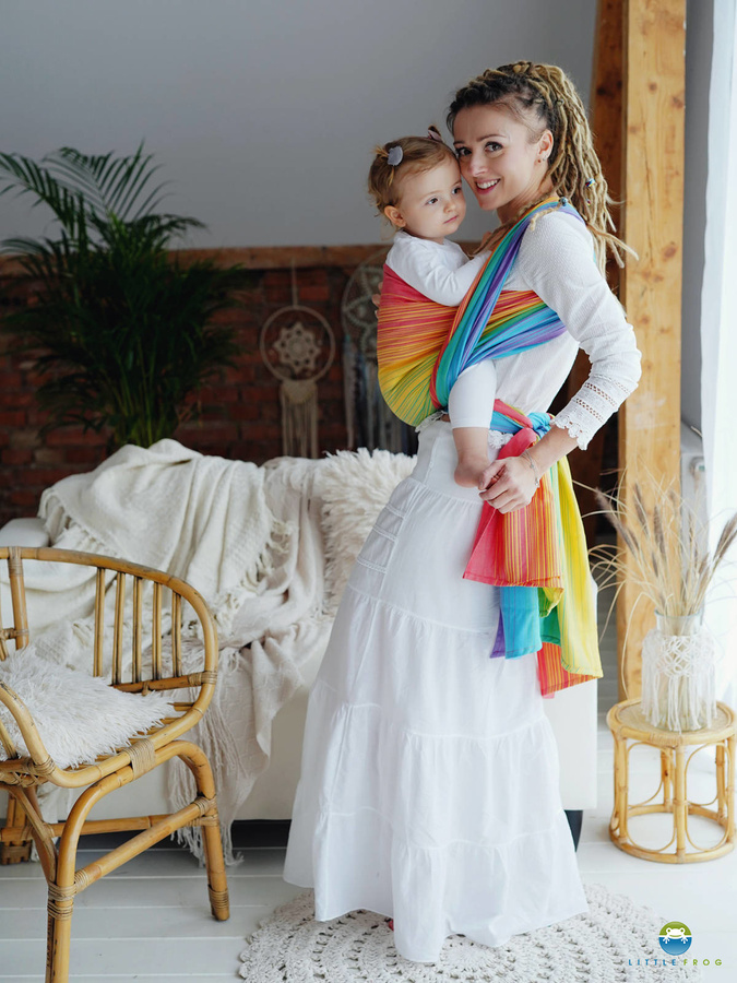 Écharpe de portage Little Frog - TENCEL™ Daisy Agat - taille 5/2e choix