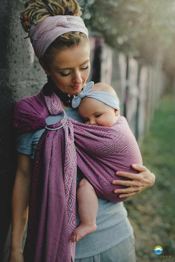 Ring sling Tencel Peony Cube - size L (2,3 m)