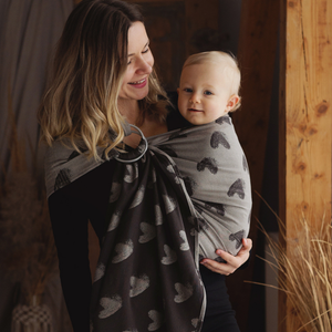 Écharpe ring sling marron Cosy Love taille L - pour bébé et bambin
