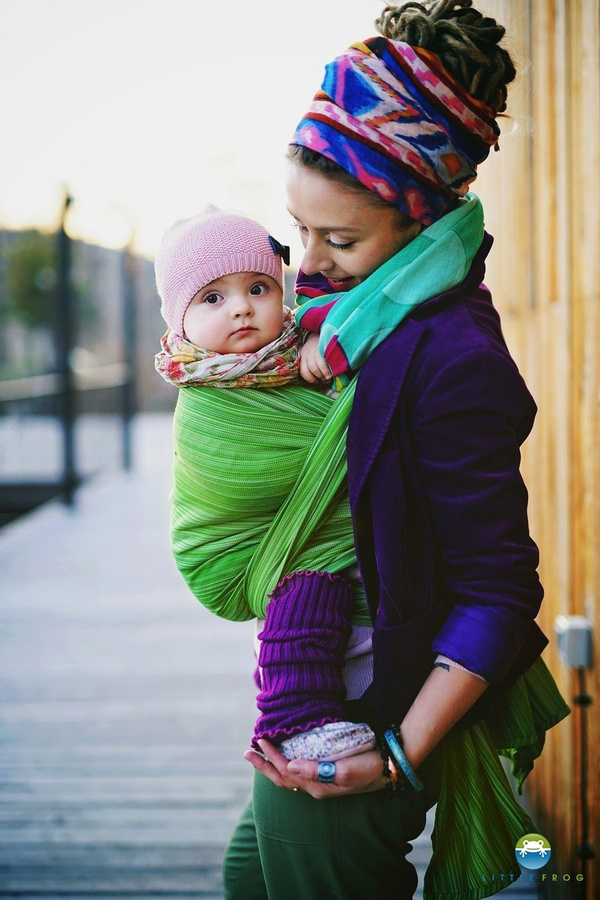 Écharpe de portage Little Frog - Olivine taille 7 /2e choix