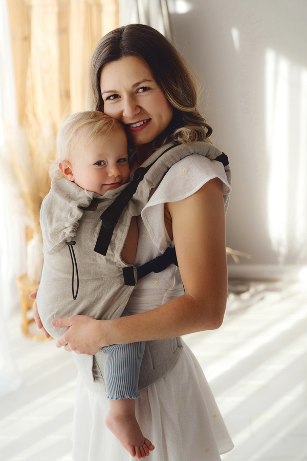Porte-bébé en lin Prime - Pure Linen Dune