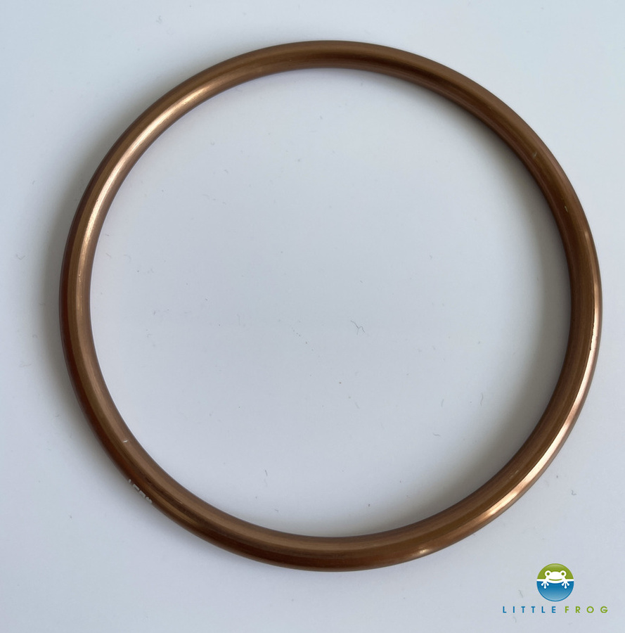 Anneaux en aluminium taile XL - BUFFÉ À LA MAIN MARRON