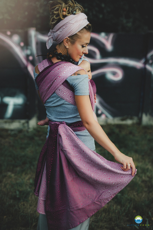 Écharpe de portage TENCEL™ Peony Cube - taille 7