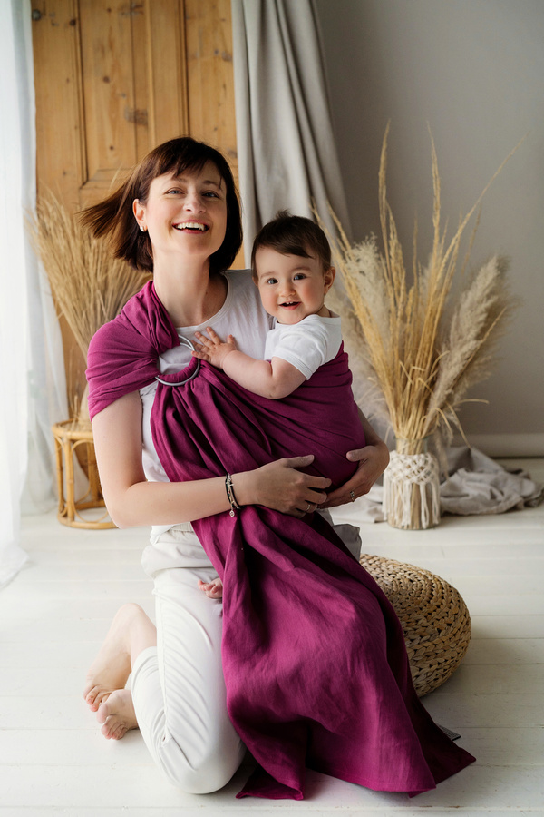 Ring Sling Pure Linen Orchid - taille M (2 m)