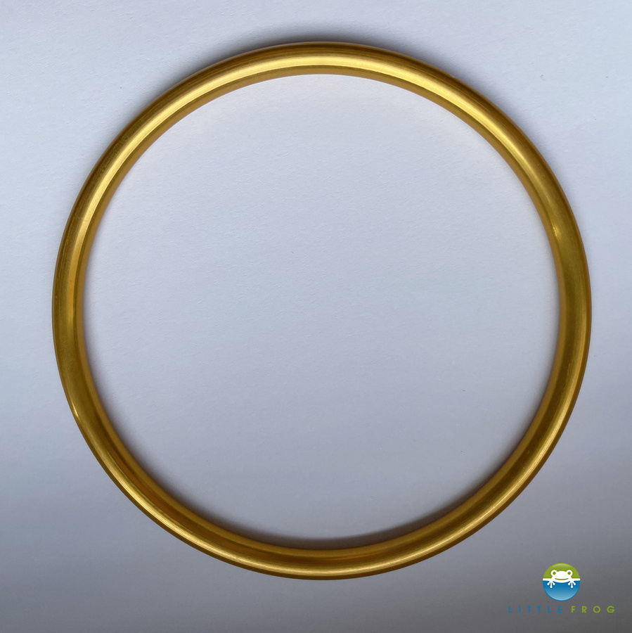 Alluminium sling rings XL - HAND-BUFFED GOLD
