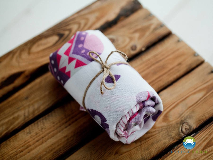 Les langes en mousseline Little Frog - Sweet Dreams
