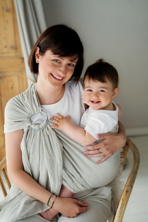 Ring Sling Pure Linen Greige - taille M (2 m)
