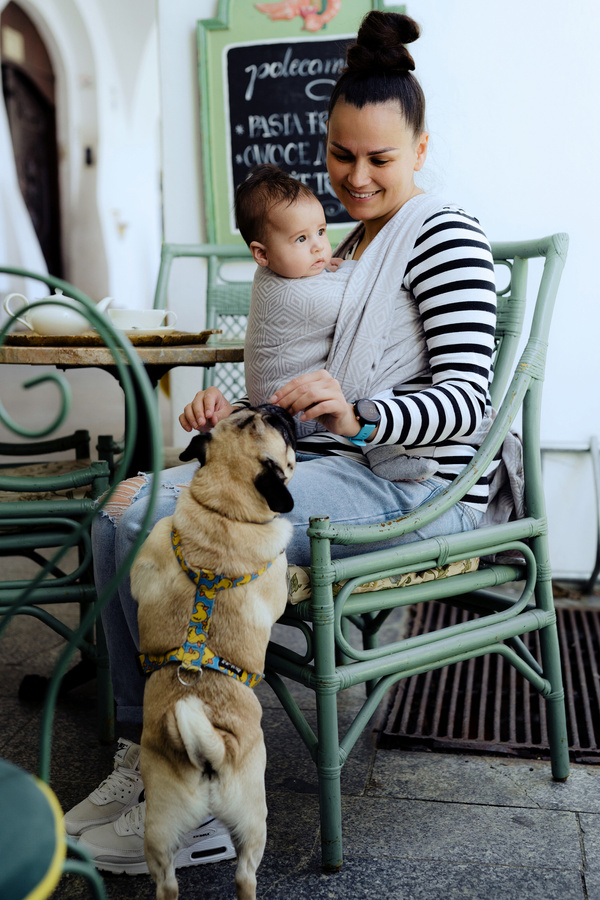 Écharpe de portage Grey Cube - taille 6