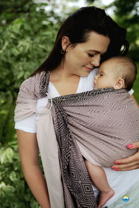 Ring Sling Tencel Charmy Cube - taille S (1,7m)