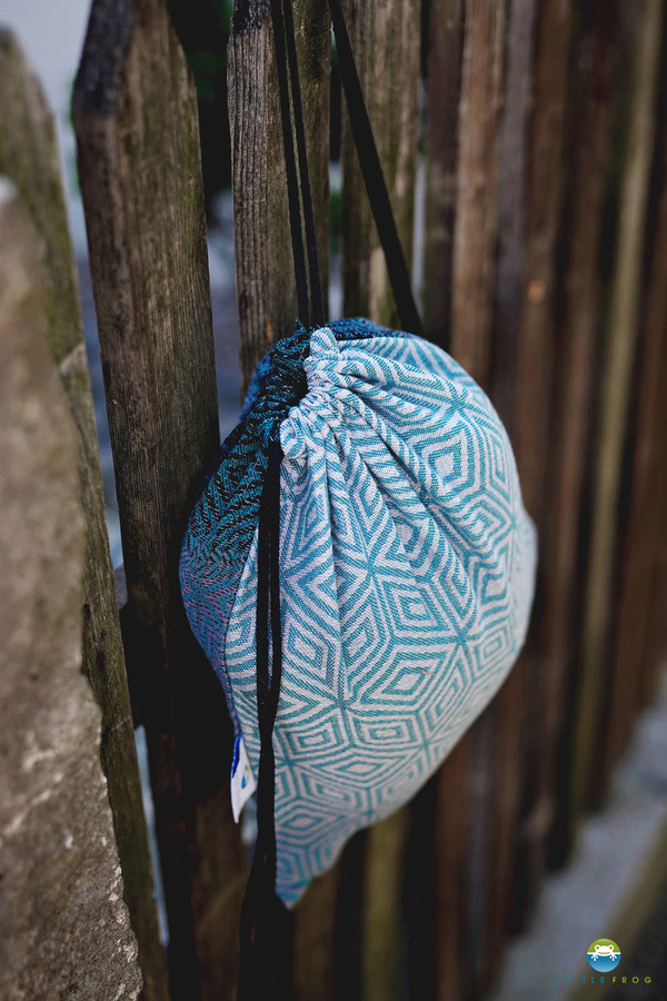 Drawstring Bag for wrap/sling - Evergreen Cube