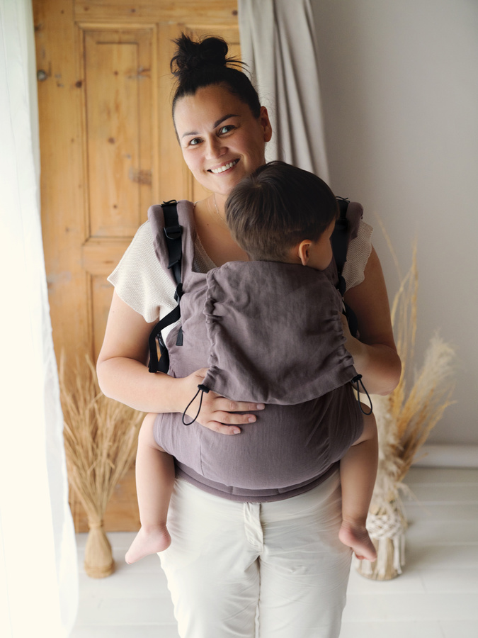 Porte-bébé physiologique pour enfant Preschooler Pure Linen Frappe – 100% lin naturel