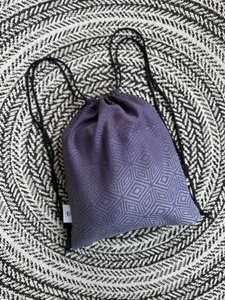 Large Drawstring Bag for wrap/sling - Tencel Iris Cube