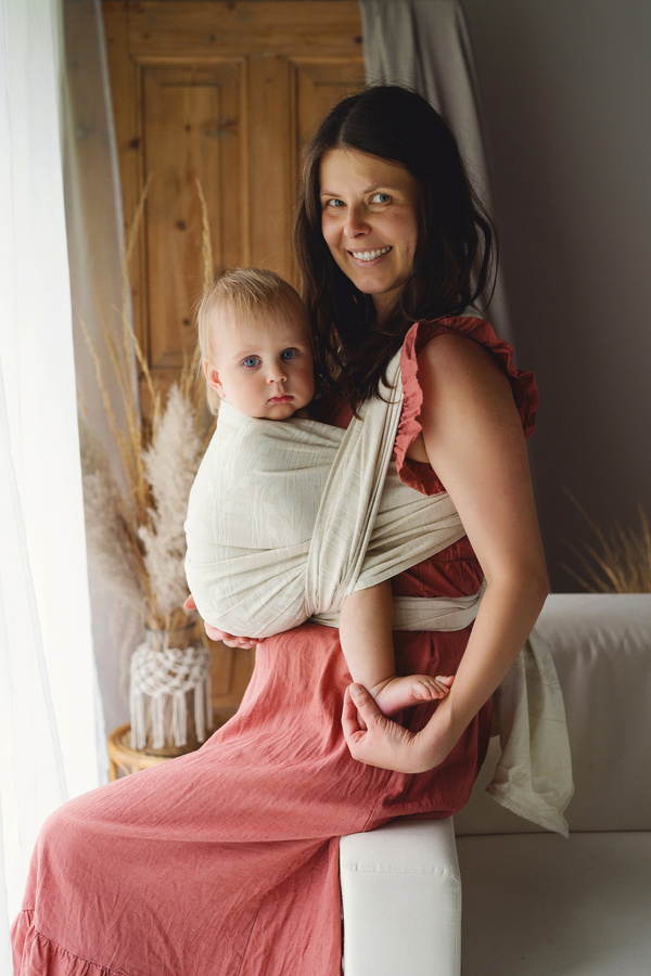 Écharpe de portage Linen Summer Meadow - taille 4 / 2e choix