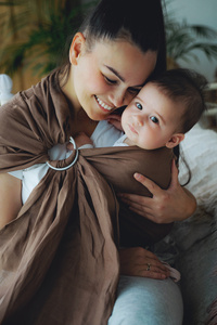 Ring Sling Pure Linen Bali Wood - taille S (1,7 m) DEMO
