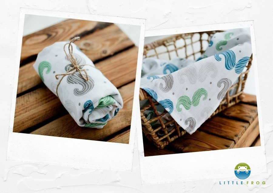 Le couche en mousseline Little Frog - Handsome - 1pc