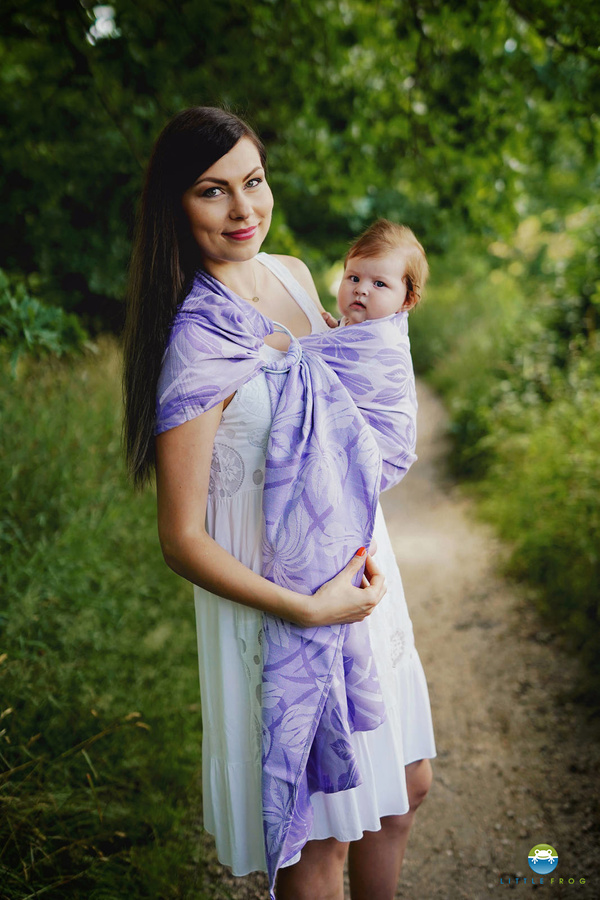 Ring Sling Lilac Flowrora - taille M (2 m)